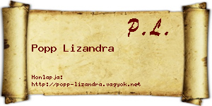 Popp Lizandra névjegykártya
